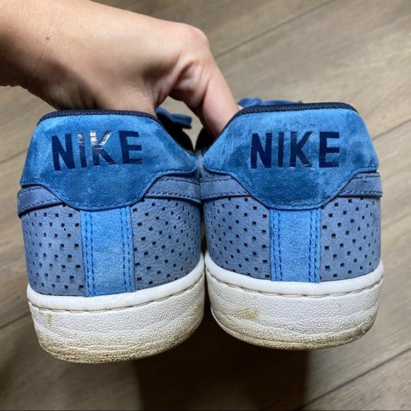NIKE men’s blue suede Tennis Classic Ultra QS sneakers 12.5 ocean fog blue - Picture 6 of 13